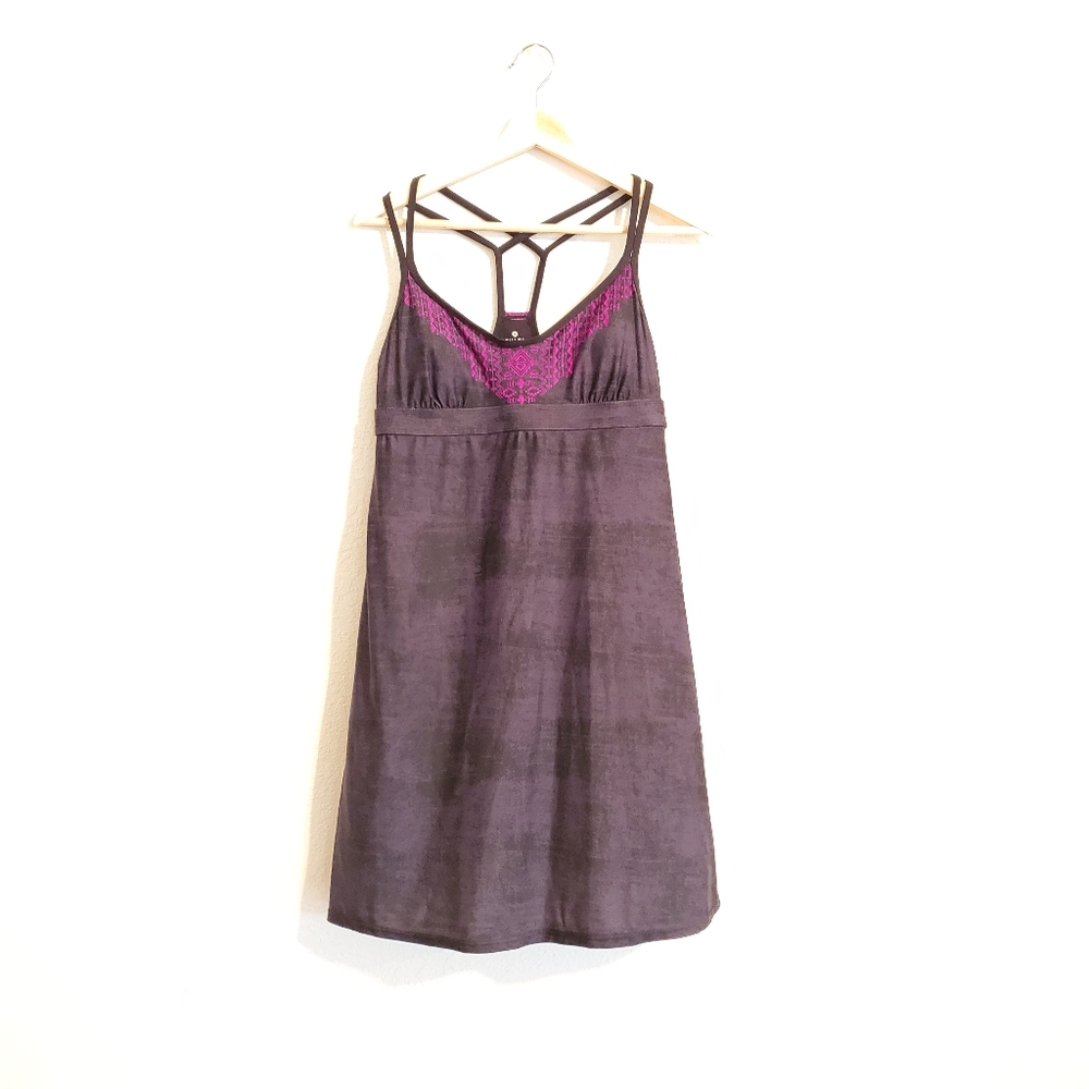 Athleta M Athletic Dress Purple and Black